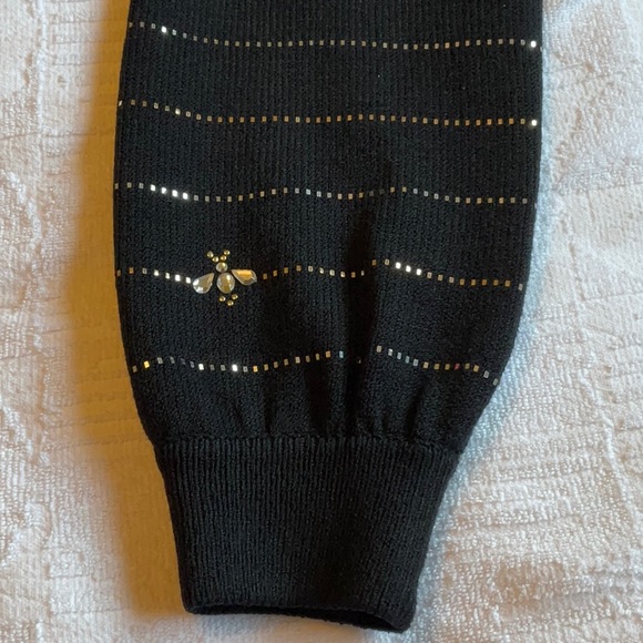 St. John Evening Sweater with Gold, Silver, and Crystal Accents - Picture 3 of 8